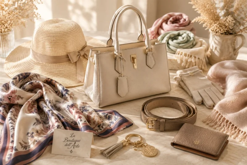 Sciarpine eleganti, foulard, borse e accessori moda disponibili a Travedona-Monate, in provincia di Varese