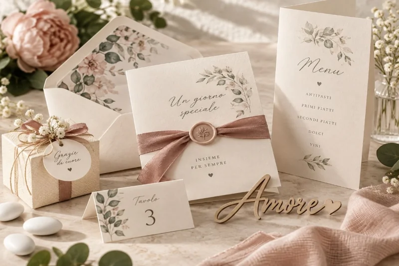 Partecipazioni e coordinati personalizzati per matrimoni e cerimonie a Varese